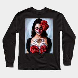 skeleton girl manga Long Sleeve T-Shirt